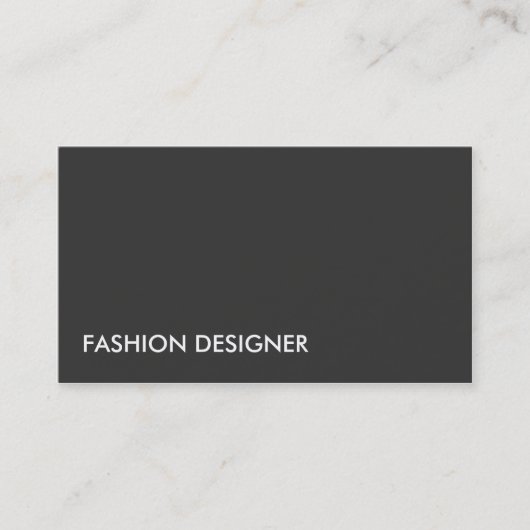Mode Designer Elegant Professional Simple Black Visitekaartje (Voorkant)