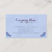 Mode Designer Elegante Bloemen Stiletto Schoenen Visitekaartje (Achterkant)