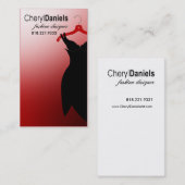 mode Designer "Little Black Dress", Stylist Visitekaartje (Voorkant / Achterkant)