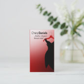 mode Designer "Little Black Dress", Stylist Visitekaartje (Staand voorkant)