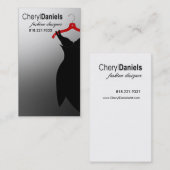 mode Designer "Little Black Dress", Stylist Visitekaartje (Voorkant / Achterkant)