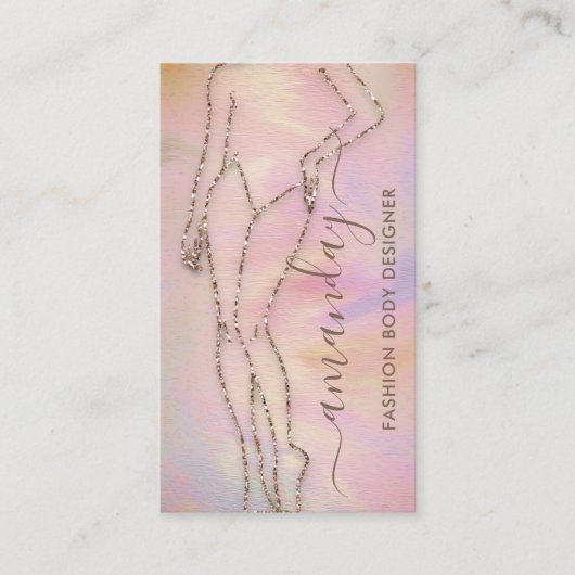 Mode Designer Logo QR Roos Body Shape BeautySPA Visitekaartje (Voorkant)