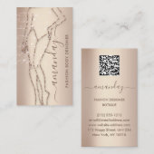 Mode Designer Logo QR Roos Body Shape Care Visitekaartje (Voorkant / Achterkant)