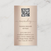 Mode Designer Logo QR Roos Body Shape Care Visitekaartje (Achterkant)