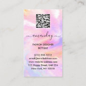 Mode Designer Logo QR Roos Body Shape Drivers Visitekaartje (Achterkant)