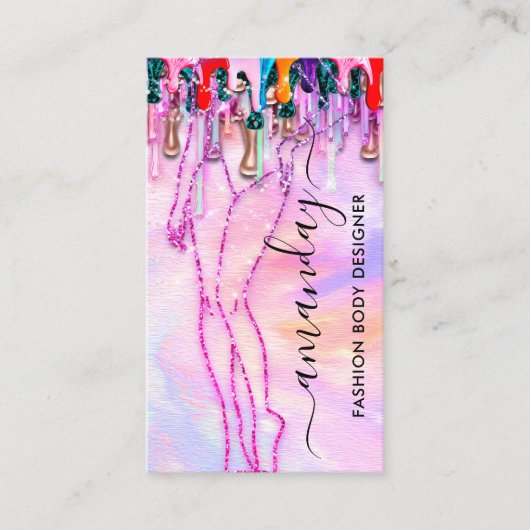 Mode Designer Logo QR Roos Body Shape Drivers Visitekaartje (Voorkant)