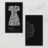 Mode Designer Modern Black Visitekaartjes (Voorkant / Achterkant)