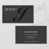 Mode Designer Monogram Professional Elegant Visitekaartje (Voorkant / Achterkant)