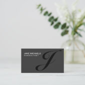 Mode Designer Monogram Professional Elegant Visitekaartje (Staand voorkant)