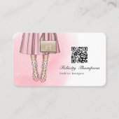 Mode Designer Monogram QR-code Visitekaartje (Voorkant)