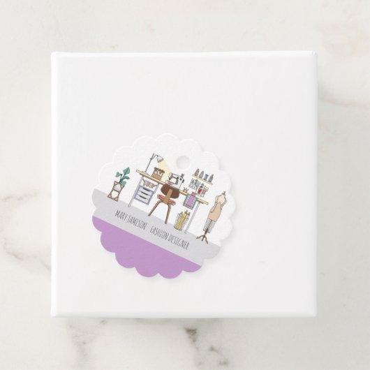 Mode designer of naaister business bedankjes labels (In situ)