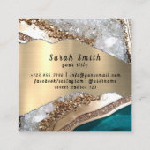 Mode Designer Podium Model Stylist Show Vierkante Visitekaartje (Achterkant)