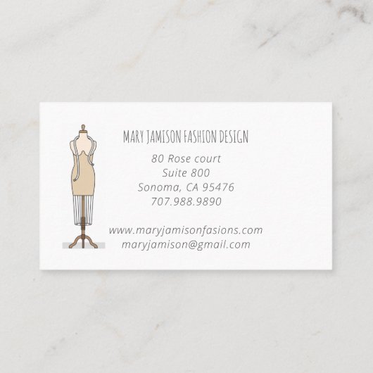 Mode Designer Studio en Tools Square Visitekaartje (Achterkant)