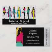 Mode Designer Stylist glam zwart wit Visitekaartje (Voorkant / Achterkant)