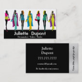 Mode Designer Stylist glam zwart wit Visitekaartje (Voorkant / Achterkant)