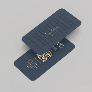 Mode Designer Stylist Marketing Donkerblauw Visitekaartje