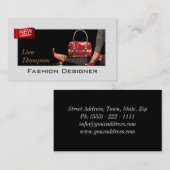 Mode Designer toont High Hiel Collectie Card Visitekaartje (Voorkant / Achterkant)