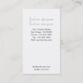 Mode Designer - Visitekaartjes (Achterkant)