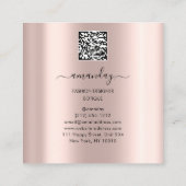 Mode Designer Winkelwinkel QRCode Logo Vonk Vierkante Visitekaartje (Achterkant)