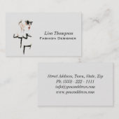 Mode Designer Woman Black Glass Woman Visitekaartje (Voorkant / Achterkant)