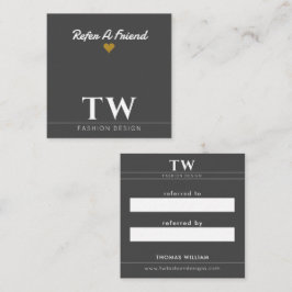 Mode Designer Zwart Aanbevelingskaartje