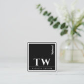 Mode Designer Zwart Aanbevelingskaartje (Staand voorkant)