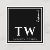 Mode Designer Zwart Aanbevelingskaartje (Voorkant)