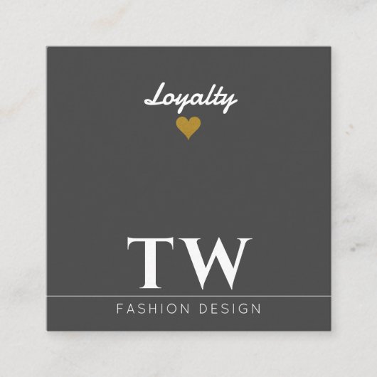 Mode Designer Zwart Klantenkaartje (Voorkant)