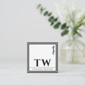 Mode Designer Zwart Klantenkaartje (Staand voorkant)