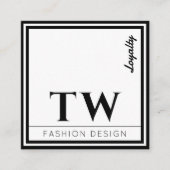 Mode Designer Zwart Klantenkaartje (Voorkant)