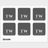 Mode Designer Zwart Vierkante Sticker (Vel)