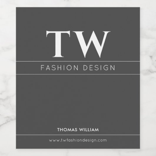 Mode Designer Zwart Wijn Etiket (Enkel label)