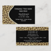 Mode dierenbont visitekaartje (Voorkant / Achterkant)