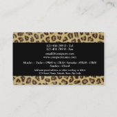 Mode dierenbont visitekaartje (Achterkant)