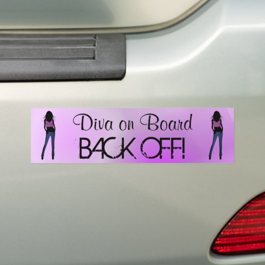 Mode Diva aan boord achter Bumpersticker (Op auto)