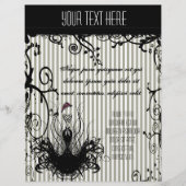 Mode Diva Black en White Swirled Striped Flyer (Voorkant)