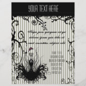 Mode Diva Black en White Swirled Striped Flyer (Achterkant)