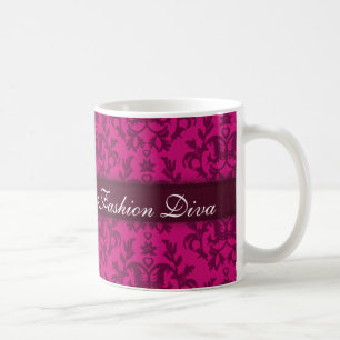 "Mode Diva" damask rick roze meiden mok