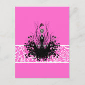 Mode Diva  drager roze Briefkaart (Voorkant)