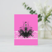 Mode Diva drager roze Briefkaart (Staand voorkant)