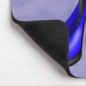 Mode diva in blauwe stiletto muismat (Hoek)