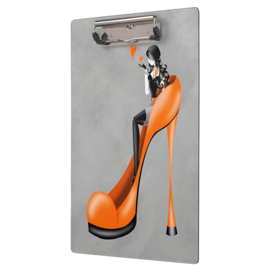 Mode Diva in het Sinaasappel van Stiletto Klembord (Links)