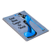 Mode diva in Stiletto Blue Notitieboek (Rechterzijde)