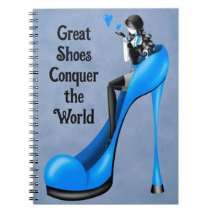 Mode diva in Stiletto Blue Notitieboek