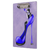 Mode diva in stiletto donkerblauw klembord (Links)