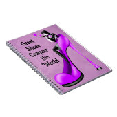 Mode diva in stiletto notitieboek (Rechterzijde)