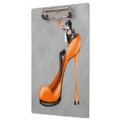Mode diva in stiletto oranje klembord (Links)