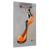 Mode diva in stiletto oranje klembord (Rechts)