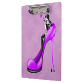 Mode diva in stiletto paars klembord (Links)
