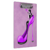 Mode diva in stiletto paars klembord (Rechts)